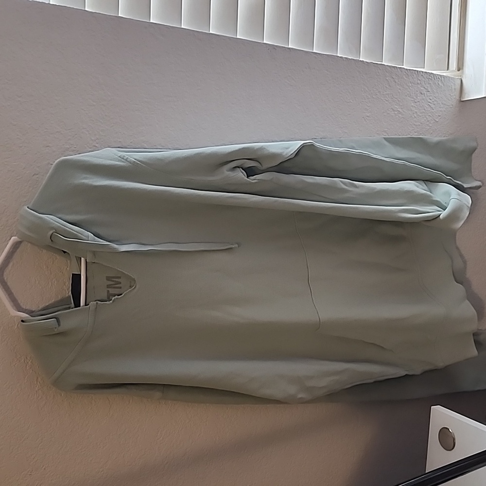 ATM mens chroma wash pique hoodie-eucalyptus  nwot